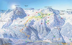 area sciistica gargellen - mappa illustrata