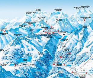 area sciistica Schruns - Bielerhöhe - Rodund - mappa illustrata